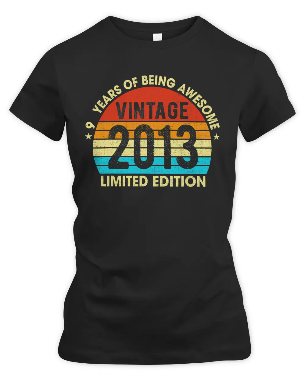 9 Years Old Vintage 2013 LimitedEdition Retro 9th Birthday T-Shirt