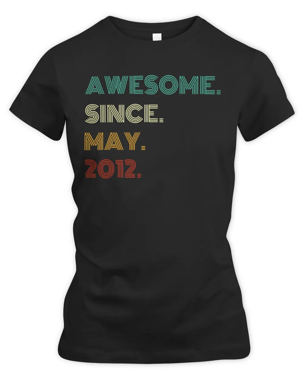 10 Years Old Awesome Since May 2012 10th Birthday T-Shirt