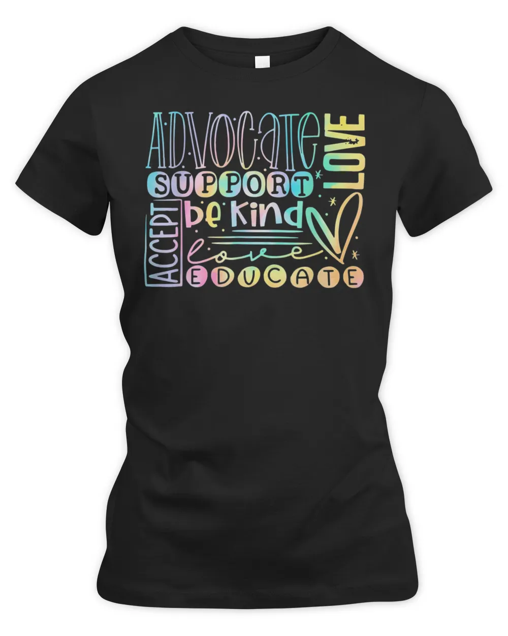 Advocate Love Support Accept Be Kind Autism Awareness Shirt