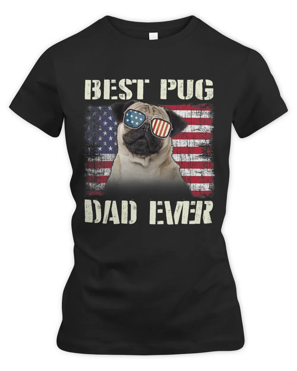 Mens Best Pug Love Sunglasses Dad Ever American Flag Dog Dad544