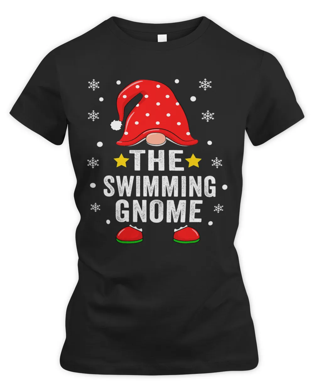 Swimming Gnome Christmas Family Pajamas Matching Swimming