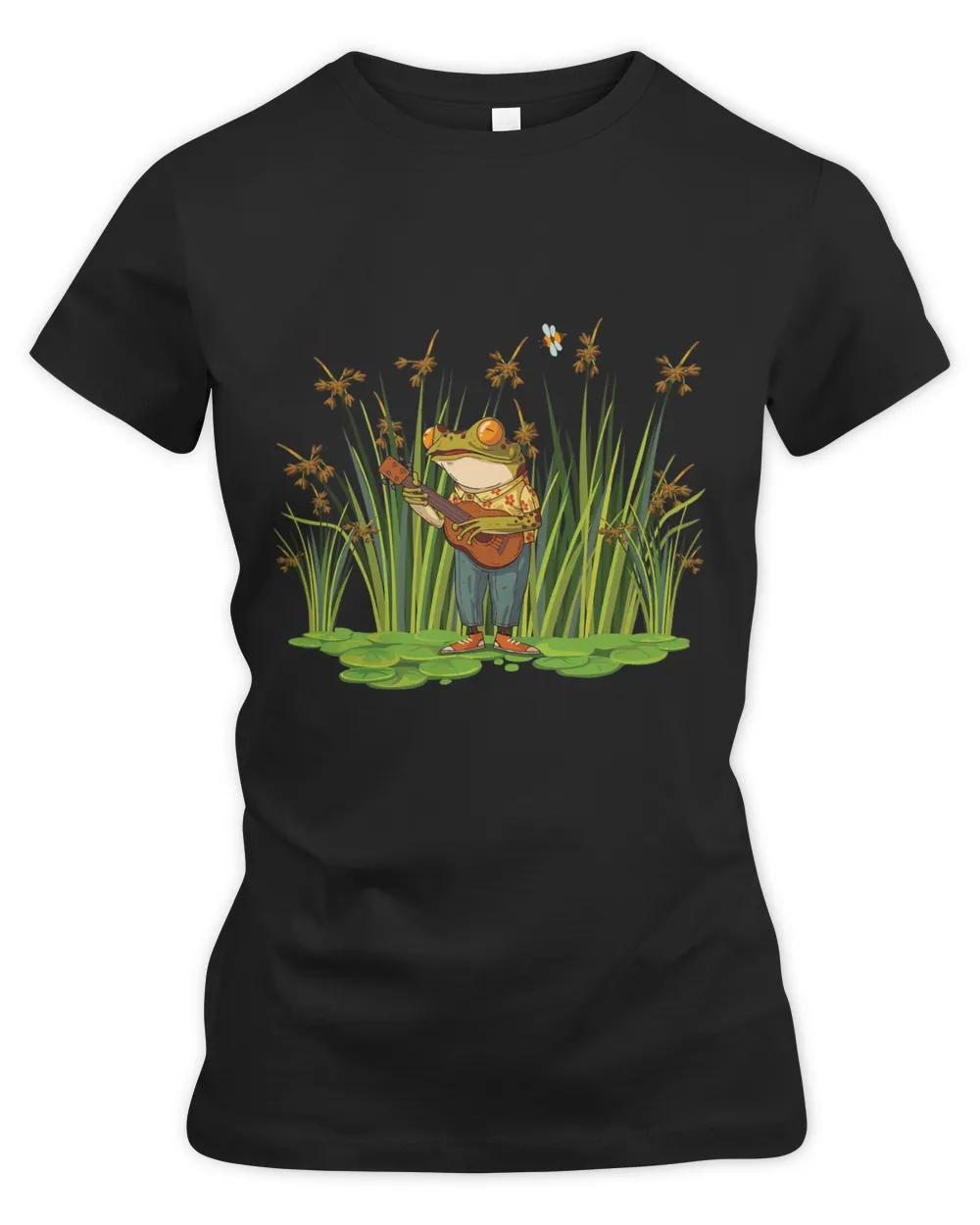 Cottagecore Frog Playing Guitar in Countrycore Aesthetic 3