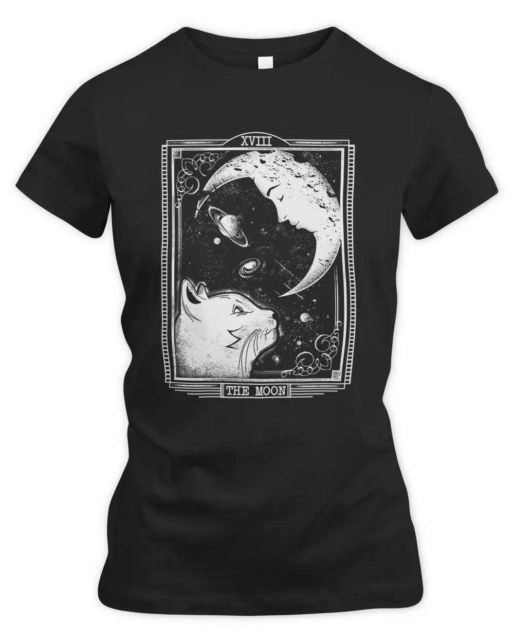 Black Cat The Moon Halloween Galaxy XVIII