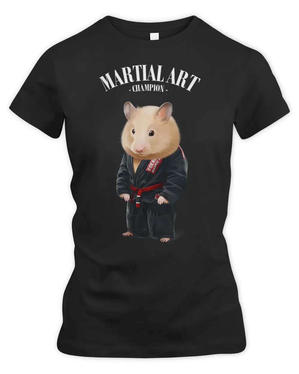 Hamster Judo Karate Master in Black Judogi