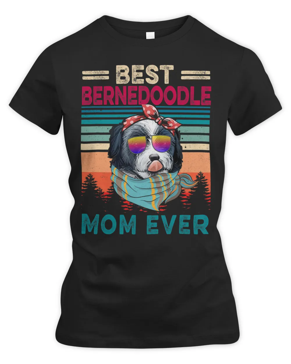 Vintage Retro Best Bernedoodle Mom Ever Cool Dog Mother Day