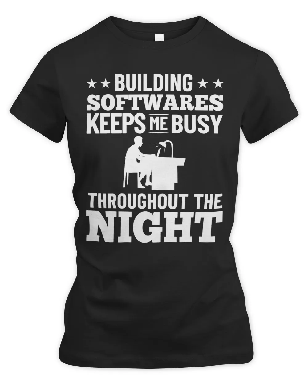 Computer Engineer Software Programmer Application Developer Women's Premium Slim Fit Tee black s