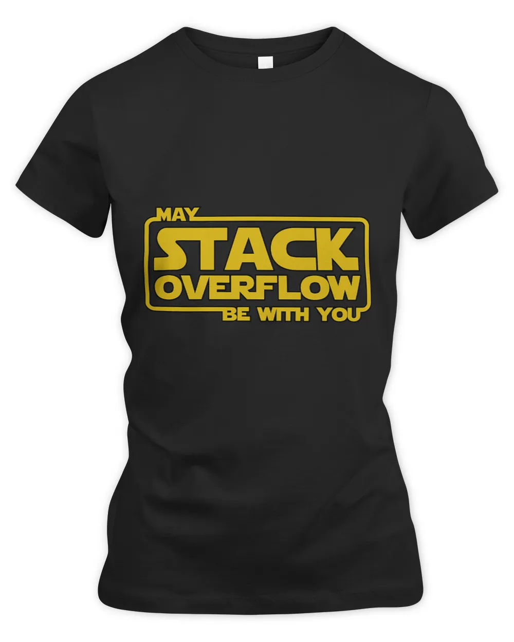 Stack Overflow with You DevOps Java Python Linux Programmer Women's Premium Slim Fit Tee black s