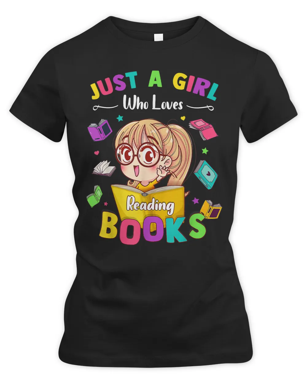 cute students just a girl who loves reading books kids