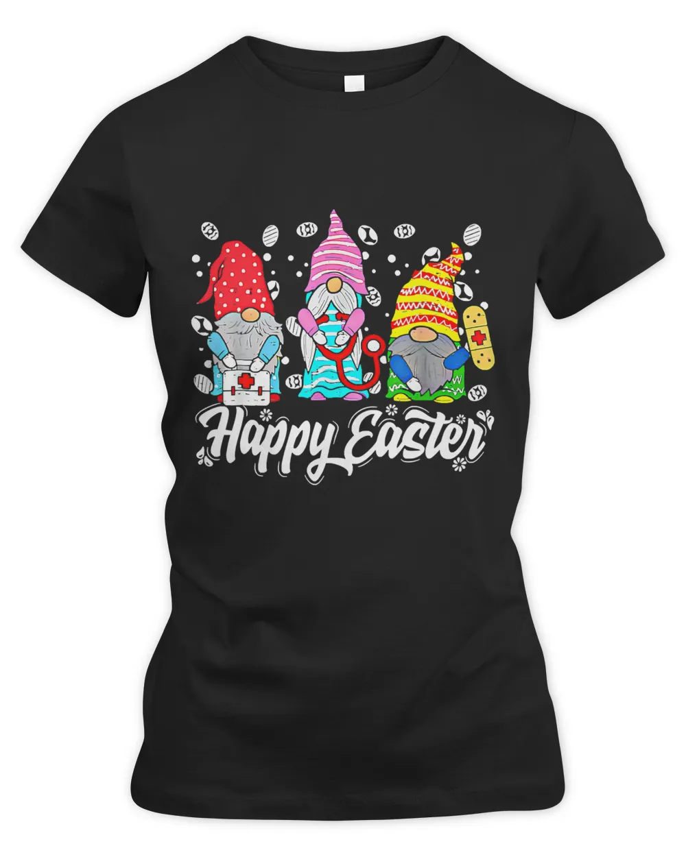 Stethoscope Love Easter Nurse Life Gnomes Nurse Easter Bunny T-Shirt