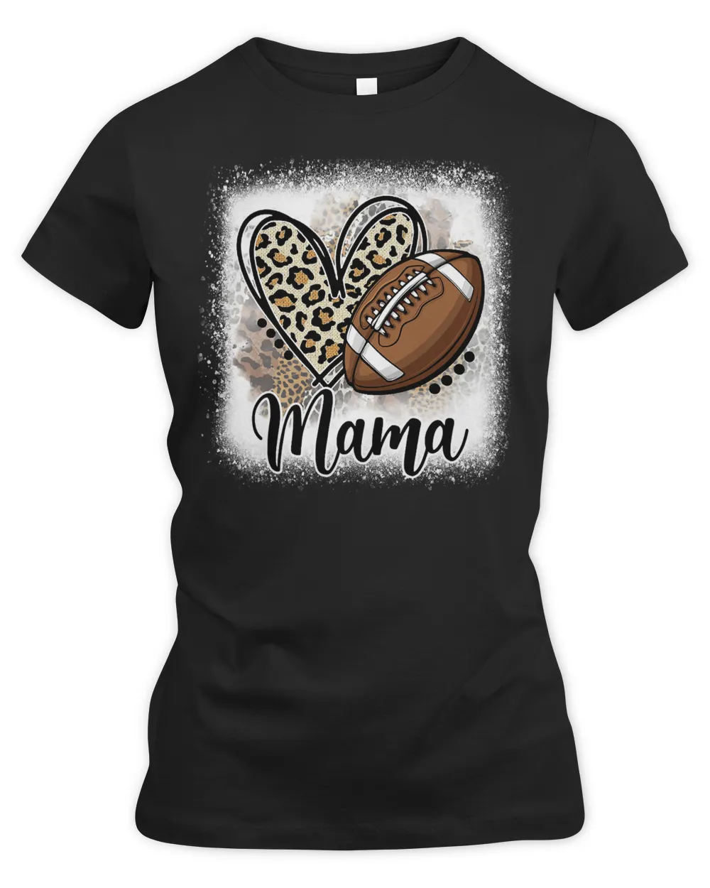 Football Mama Funny Leopard Heart Family Sporty 88 Football player