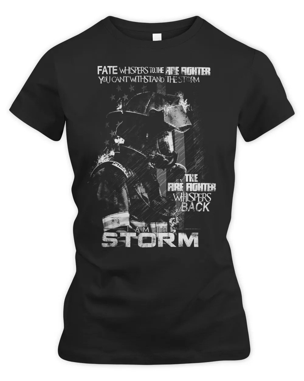Firefighter Fireman 180 Firefighting Women's Premium Slim Fit Tee black s