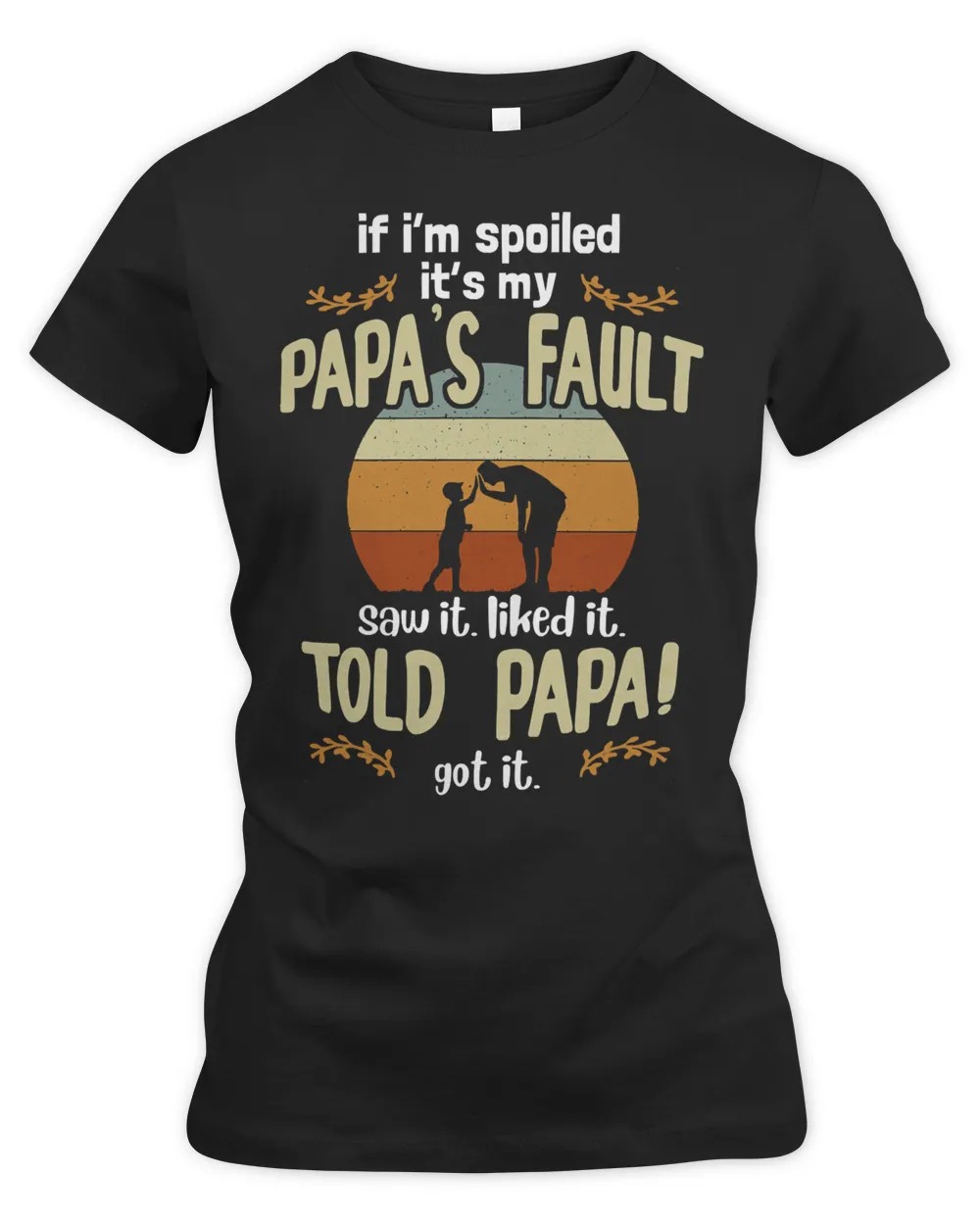 Father Grandpa If Im Spoiled Its My Papas Fault Fathers Day 2020 Papa Family Dad