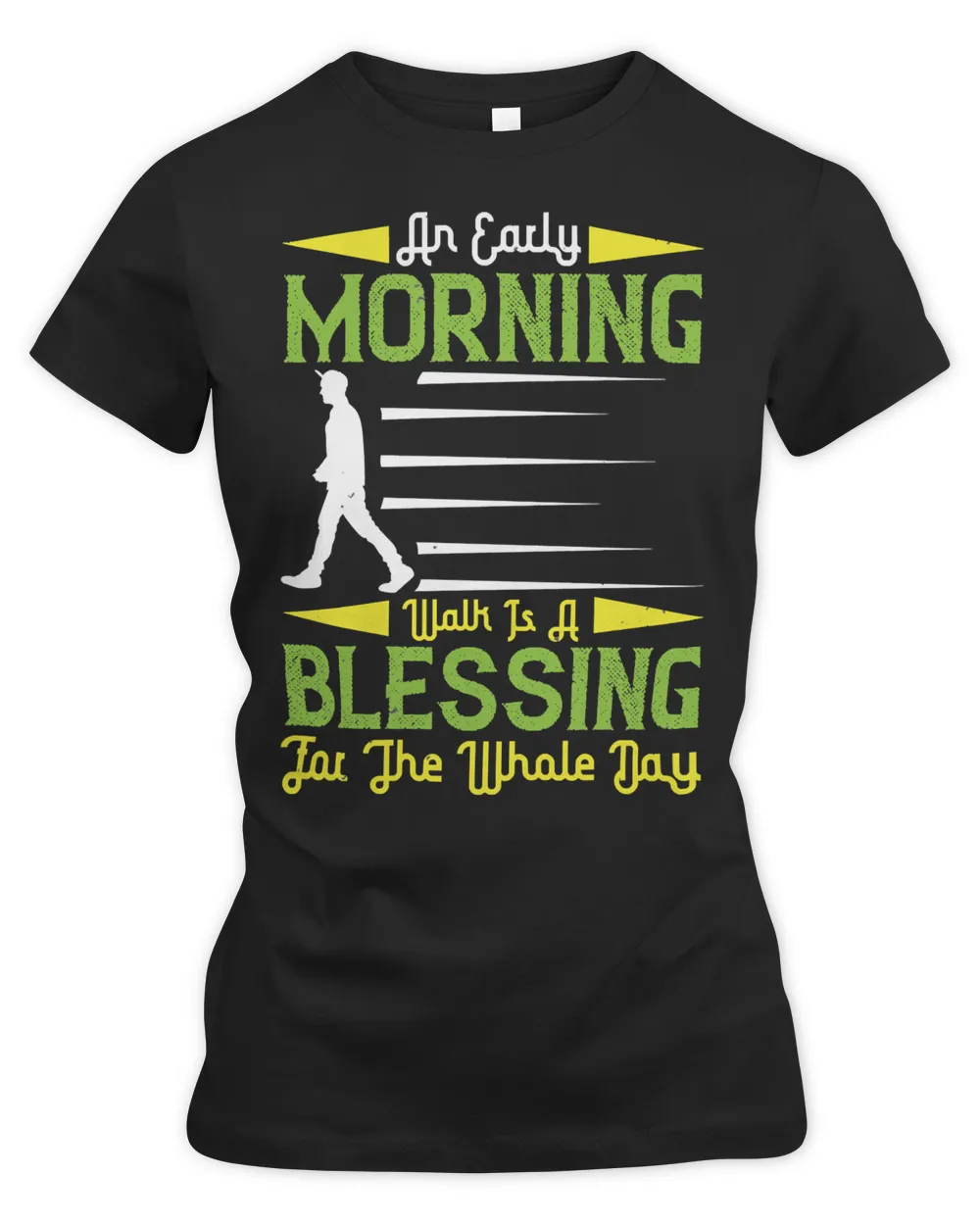 Runner Run Runner An earlymorning walk is a blessing for the whole day 194 Run Running Women's Premium Slim Fit Tee black s