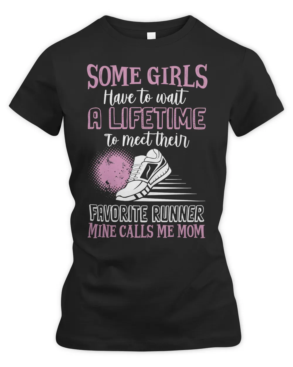 Runner Run Runner Favorite Runner Calls Me Mom Cute Track Field19 Run Running Women's Premium Slim Fit Tee black s