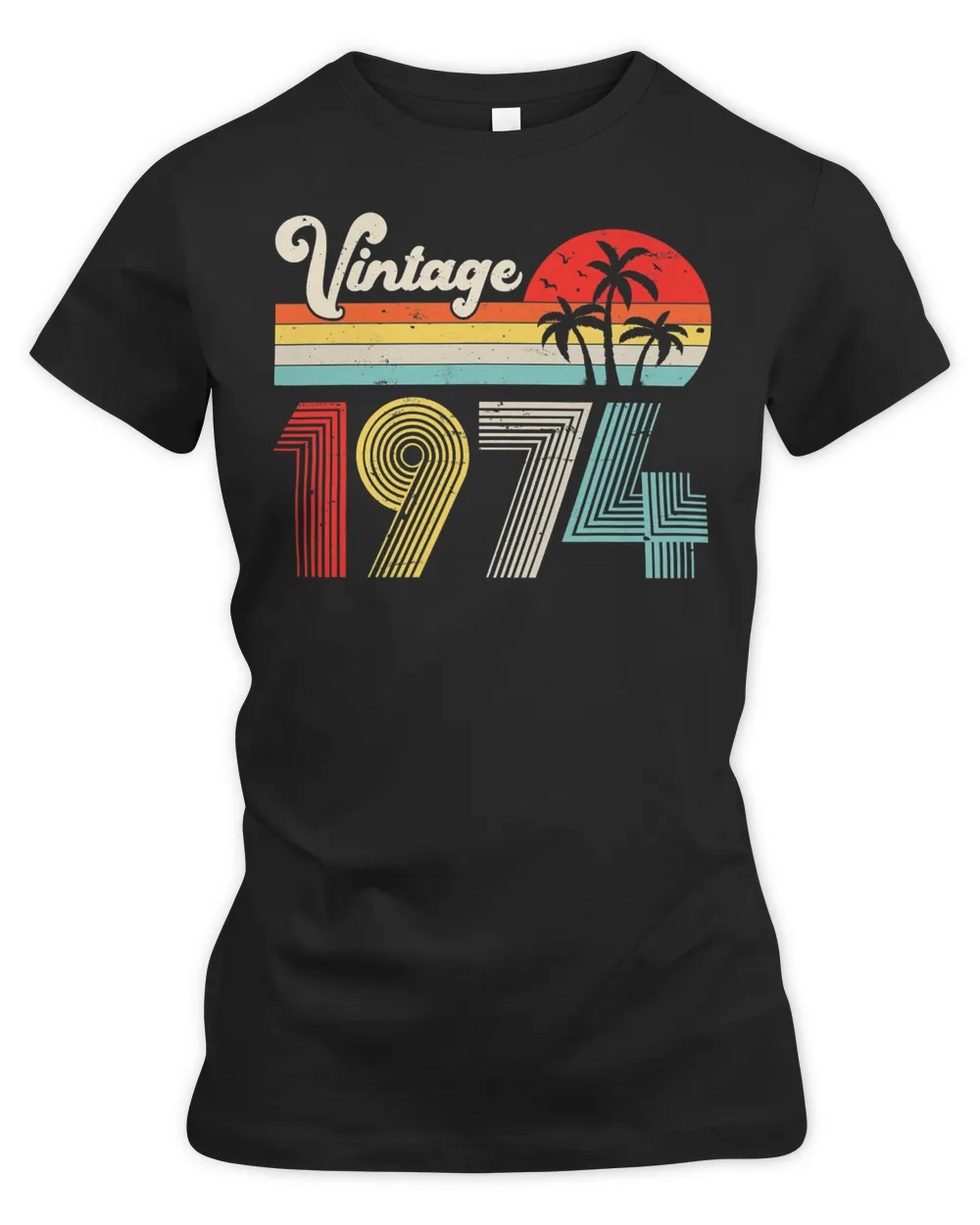 Vintage 1974 Birthday Party Men Women Retro Born In 1974