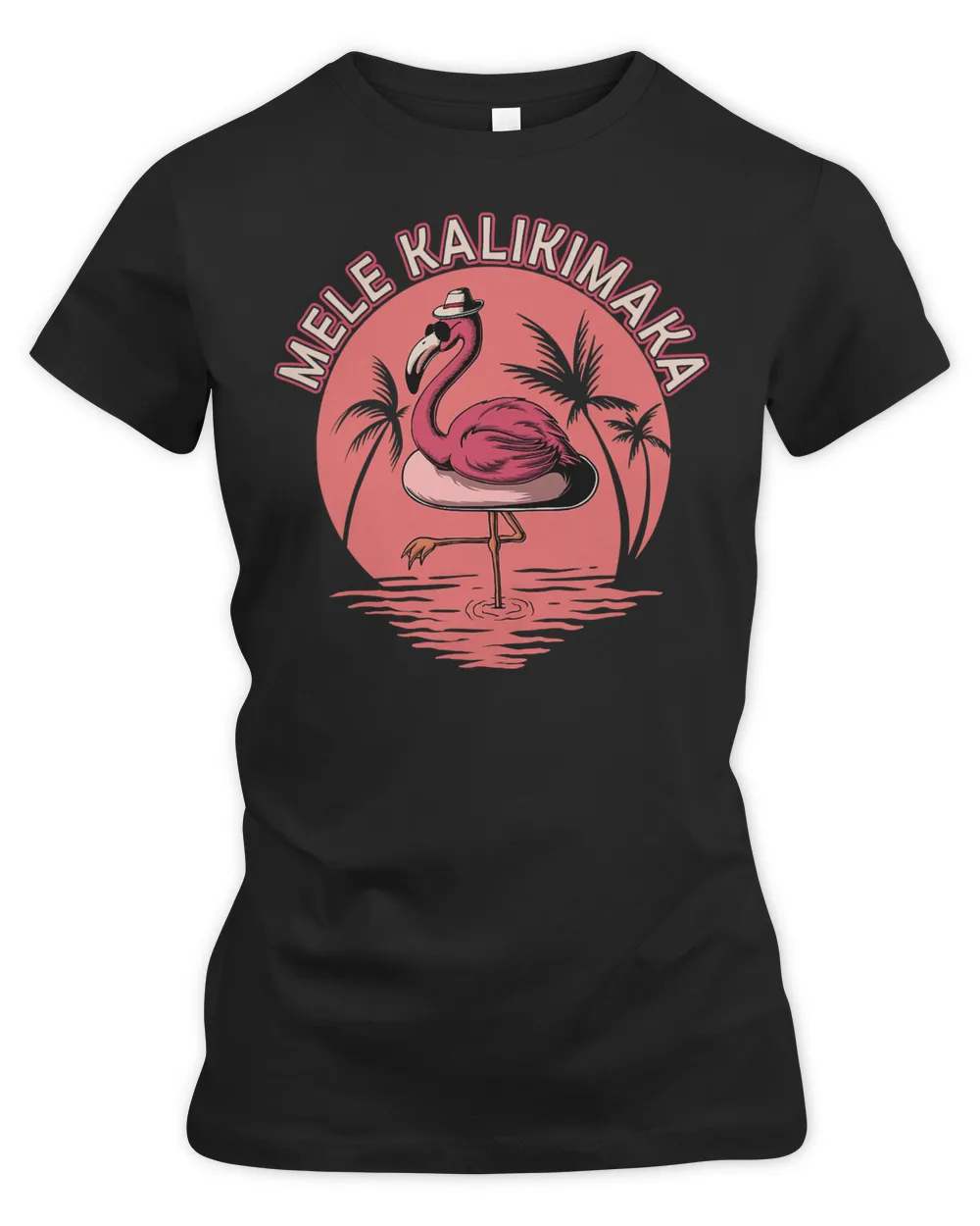 Flamingo Mele Kalikimaka Pink Flamingo Hawaiian Christmas Themed 462