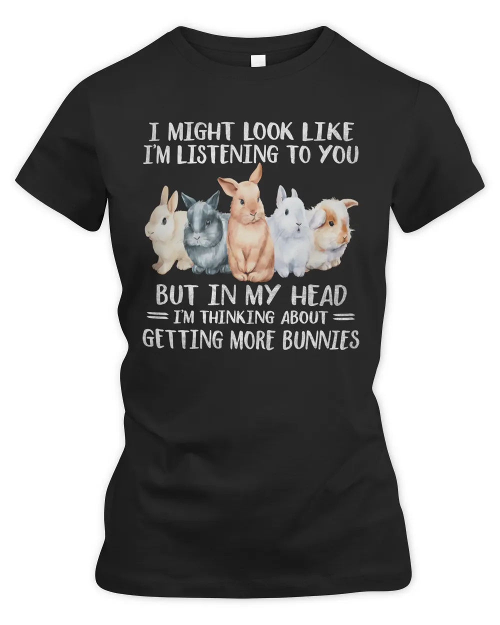 Getting More Bunnies Women's Premium Slim Fit Tee black s
