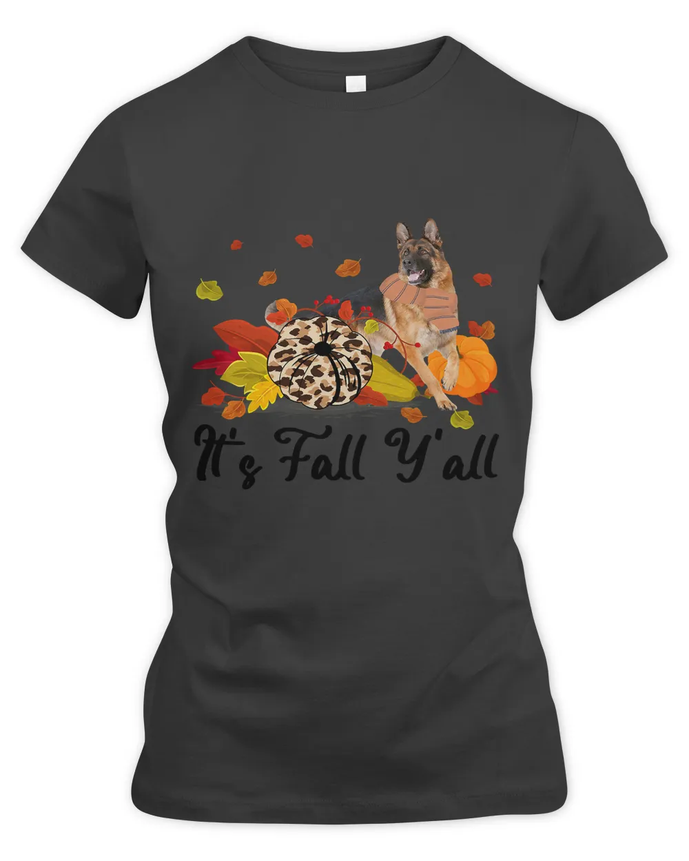 Its Fall Yall Yellow German Shepherd Dog Leopard Pumpkin375