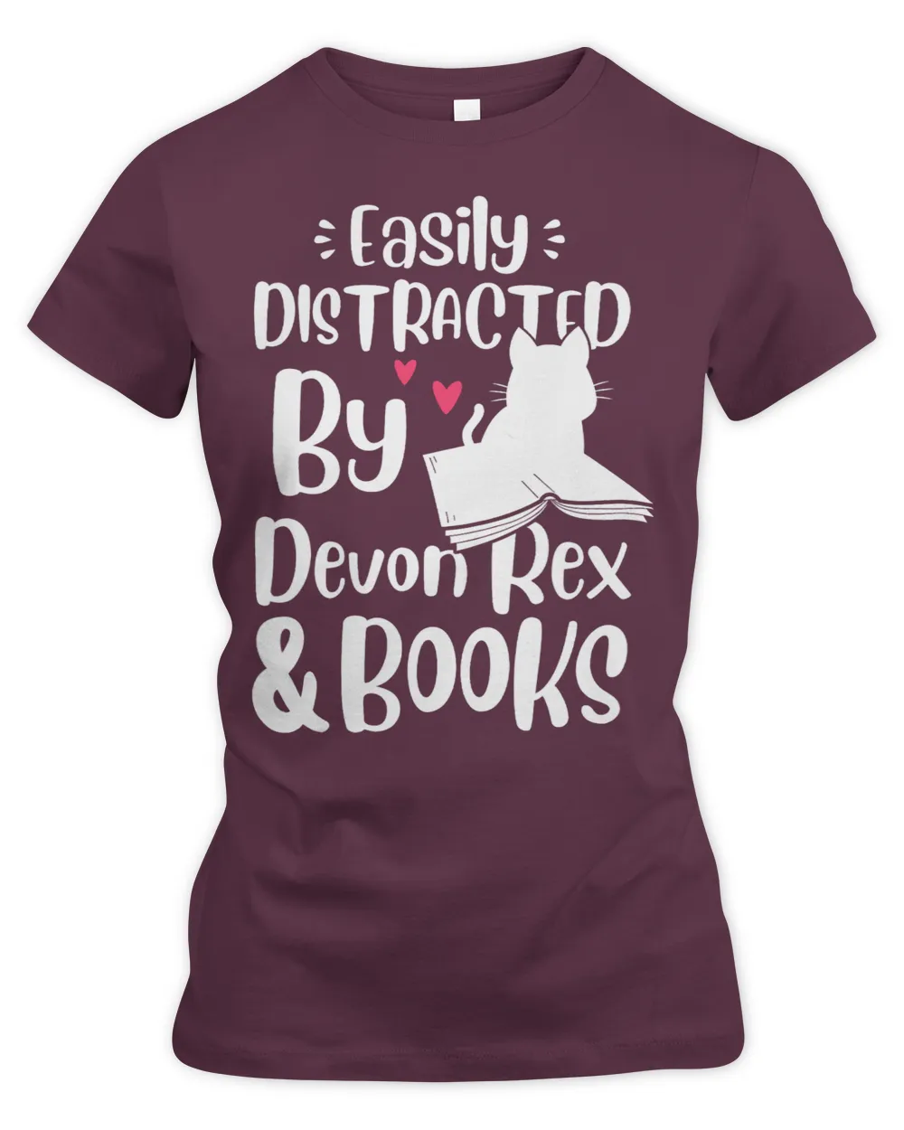 Easily Distracted By Devon Rex And Books Funny Kitten Book