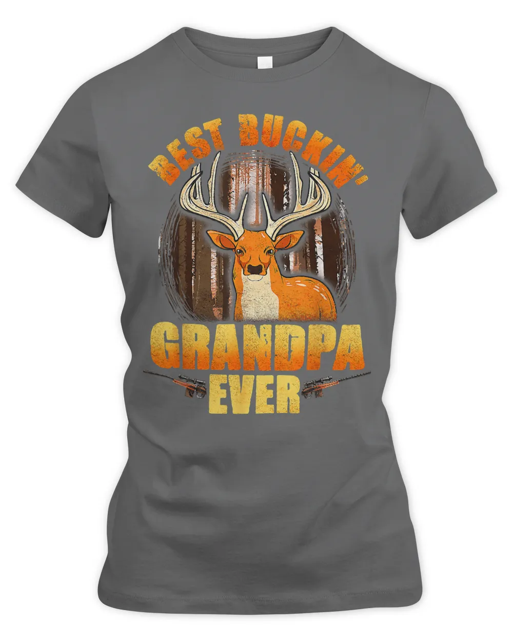 Mens Buckin Grandpa Ever Deer Hunting Fathers Day