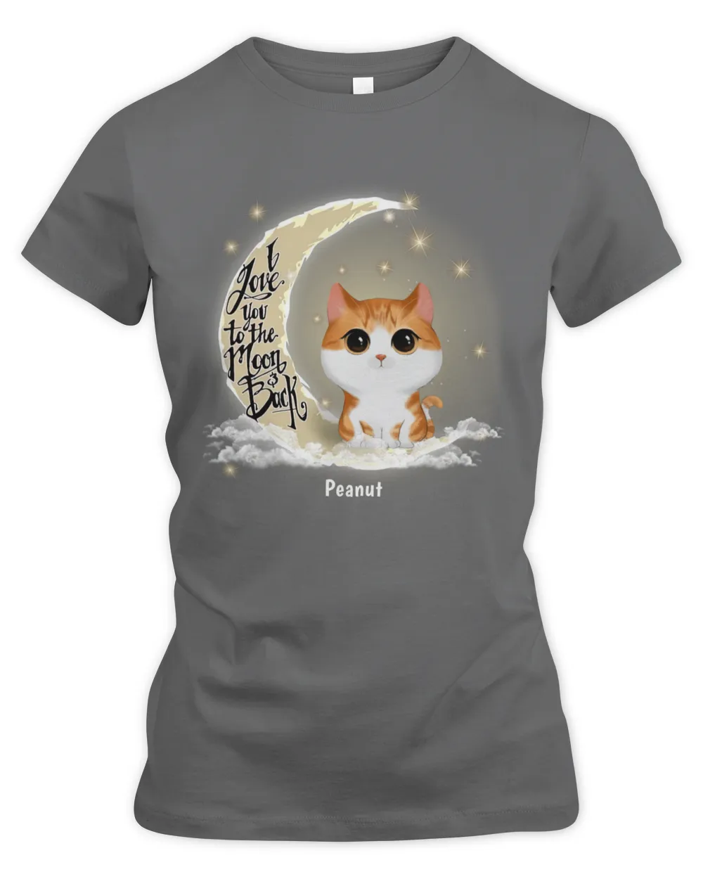 Love My Watercolor Cute Cats To The Moon And Back Personalized Shirt QTCAT170223CSA1