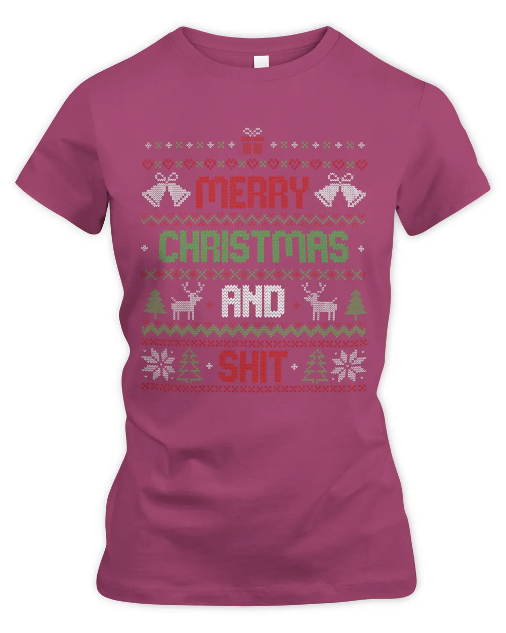 Merry Christmas And Sh!t Funny Christmas Ugly Sweater 295