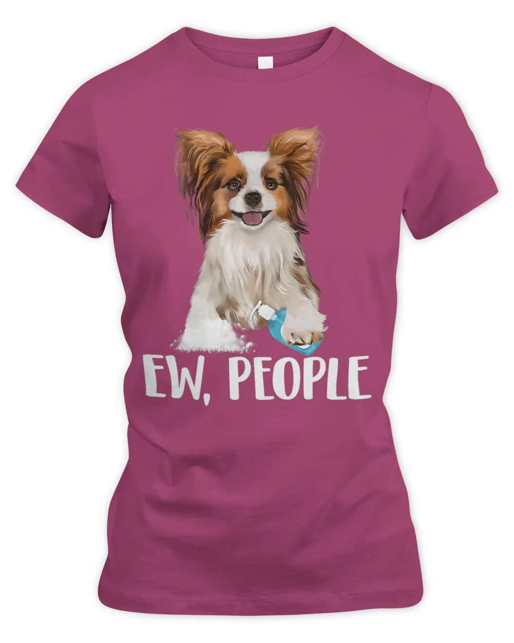 Papillon Dog Ew People Wearing A Face Mask Funny Christmas 176