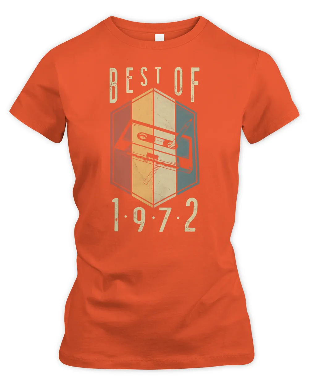 Best Of 1972 50 Year Old Gifts Cassette Tape 50th Birthday T-Shirt