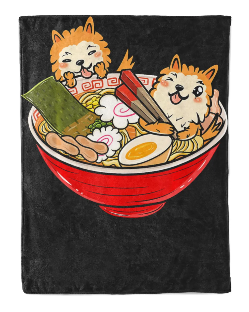 Pomeranian Japanese Ramen Kawaii T-Shirt Funny Dog Shirt