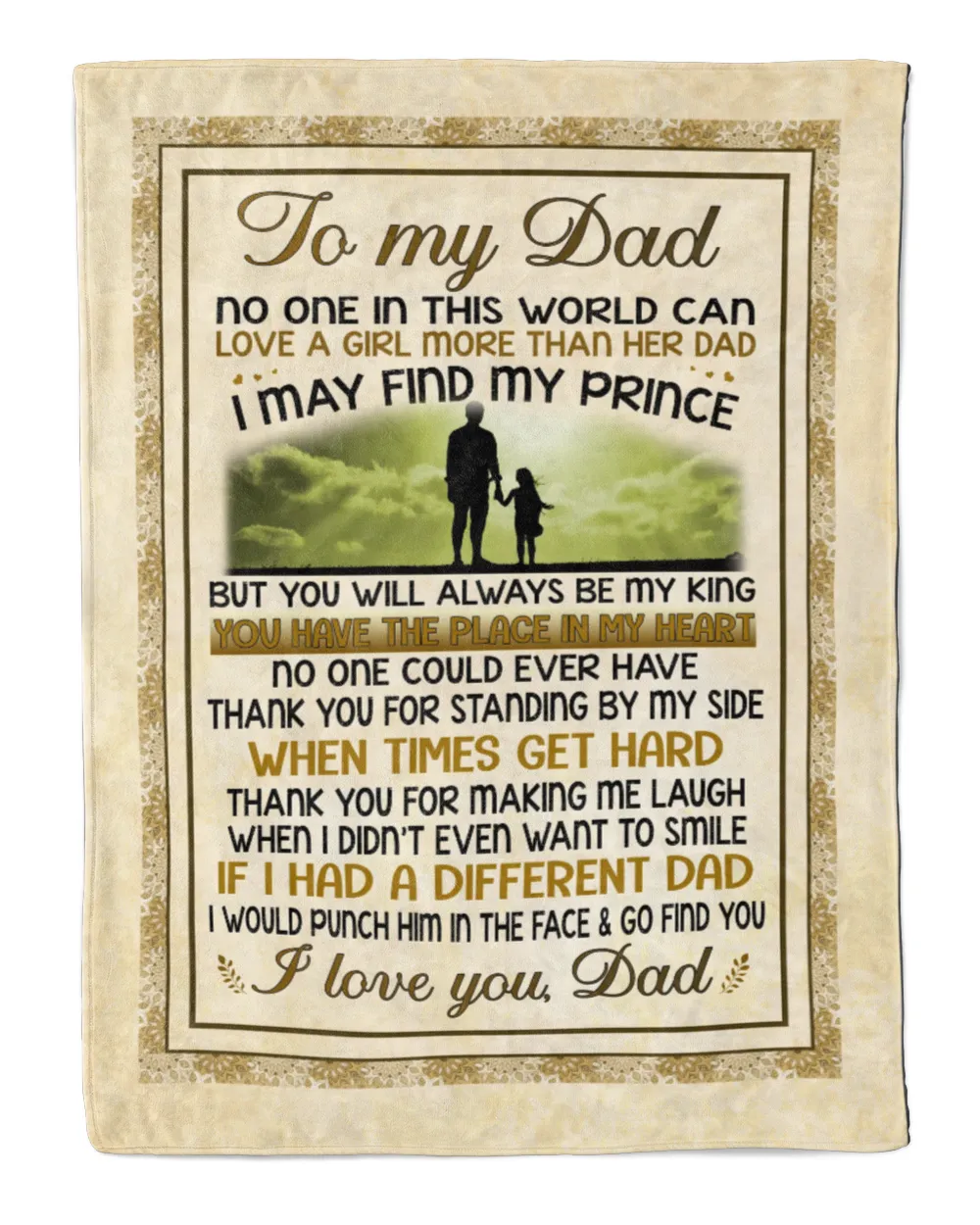 Father's Day Gifts, To My Dad Papa Pop Daddy Quilt Fleece Blanket