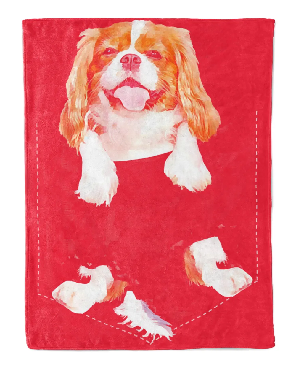 Cavalier King Charles Spaniel Pocket Mid T Shirt 1