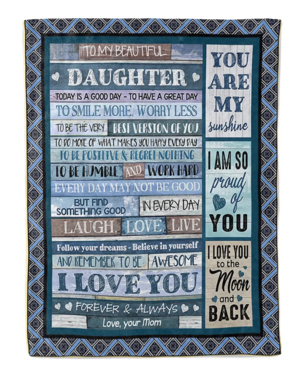 To My Daughter Never Feel That You Are Alone Blanket