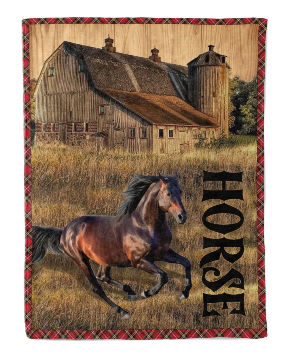 [Horses]Horse - Wooden Fabric Farmeart