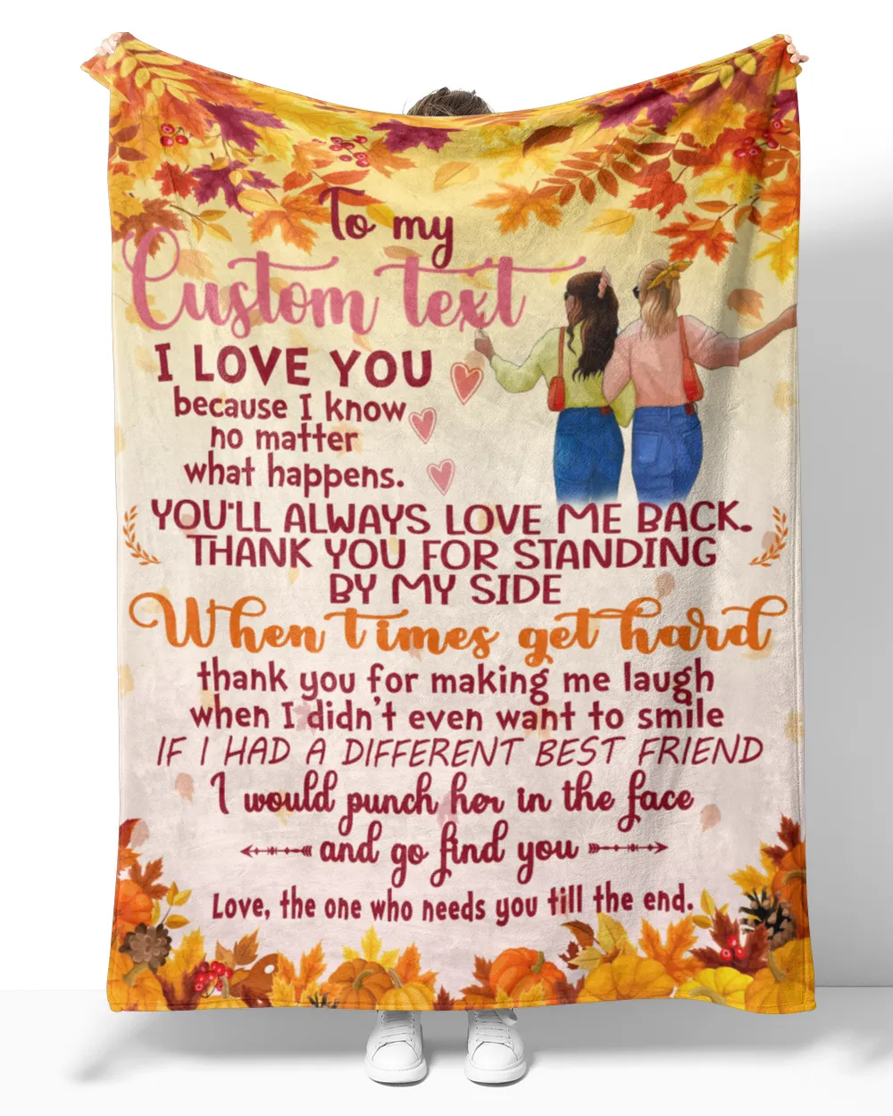 To My Best Friend Thank You For All| Fleece Sherpa Blanket