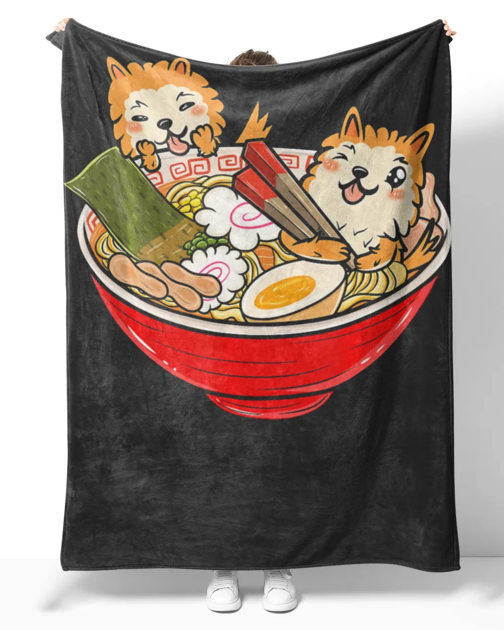 Pomeranian Japanese Ramen Kawaii T-Shirt Funny Dog Shirt