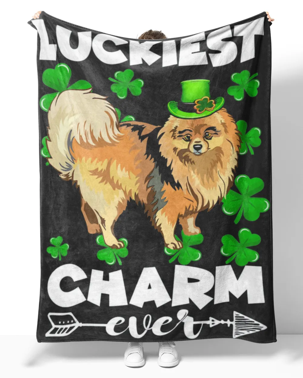 Pomeranian Luckiest Charm Ever St Patricks Day Gift Shirt