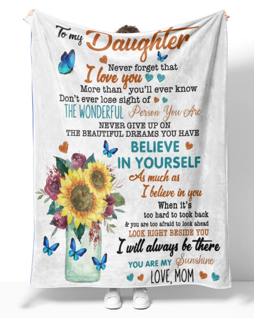 To my Daughter I love you gift for christmas Blanket