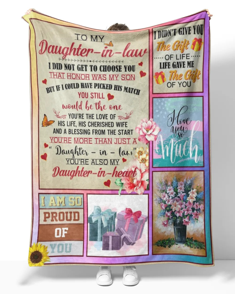 To My Daughter In law I Did Not Get To Choose You That Honor Was My Son's - Daughter In Law Throw Blanket