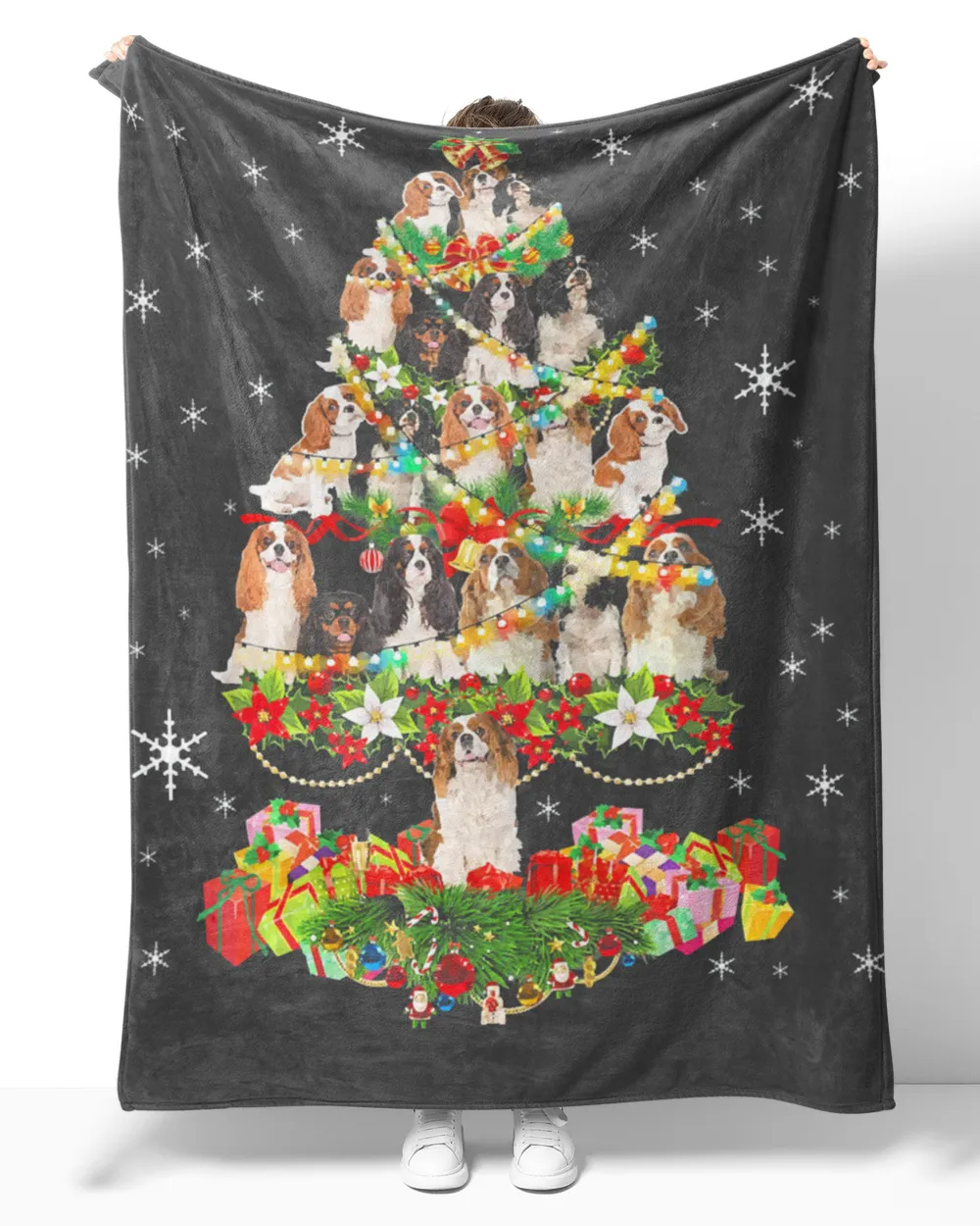 Cavalier King Charles Spaniel Funny Christmas Dog Tree Gift T-Shirt