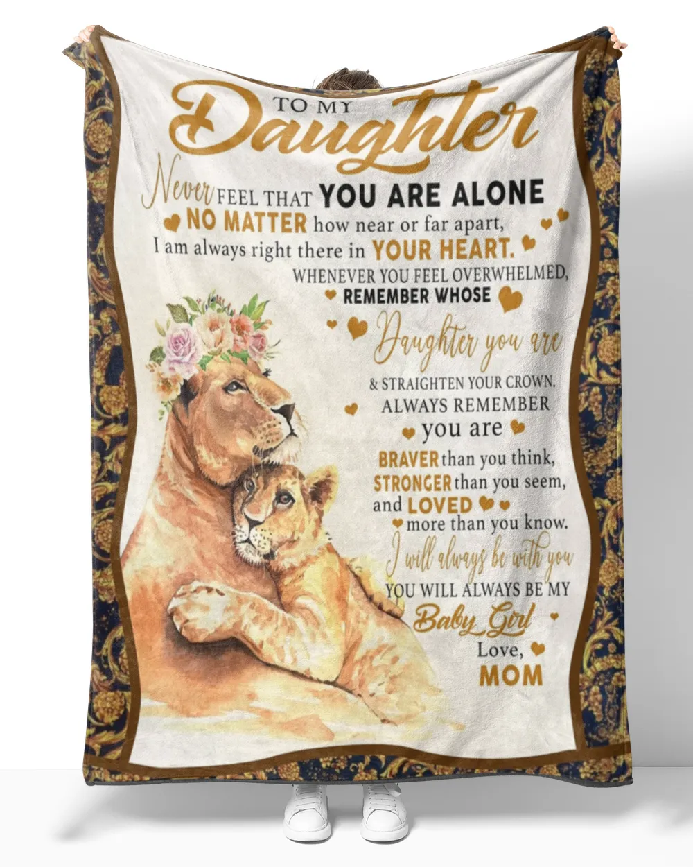 To My Daughter Never Feel That You Are Alone Blanket