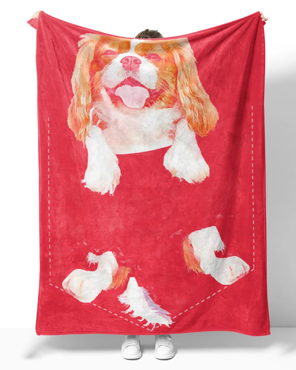 Cavalier King Charles Spaniel Pocket Mid T Shirt 1