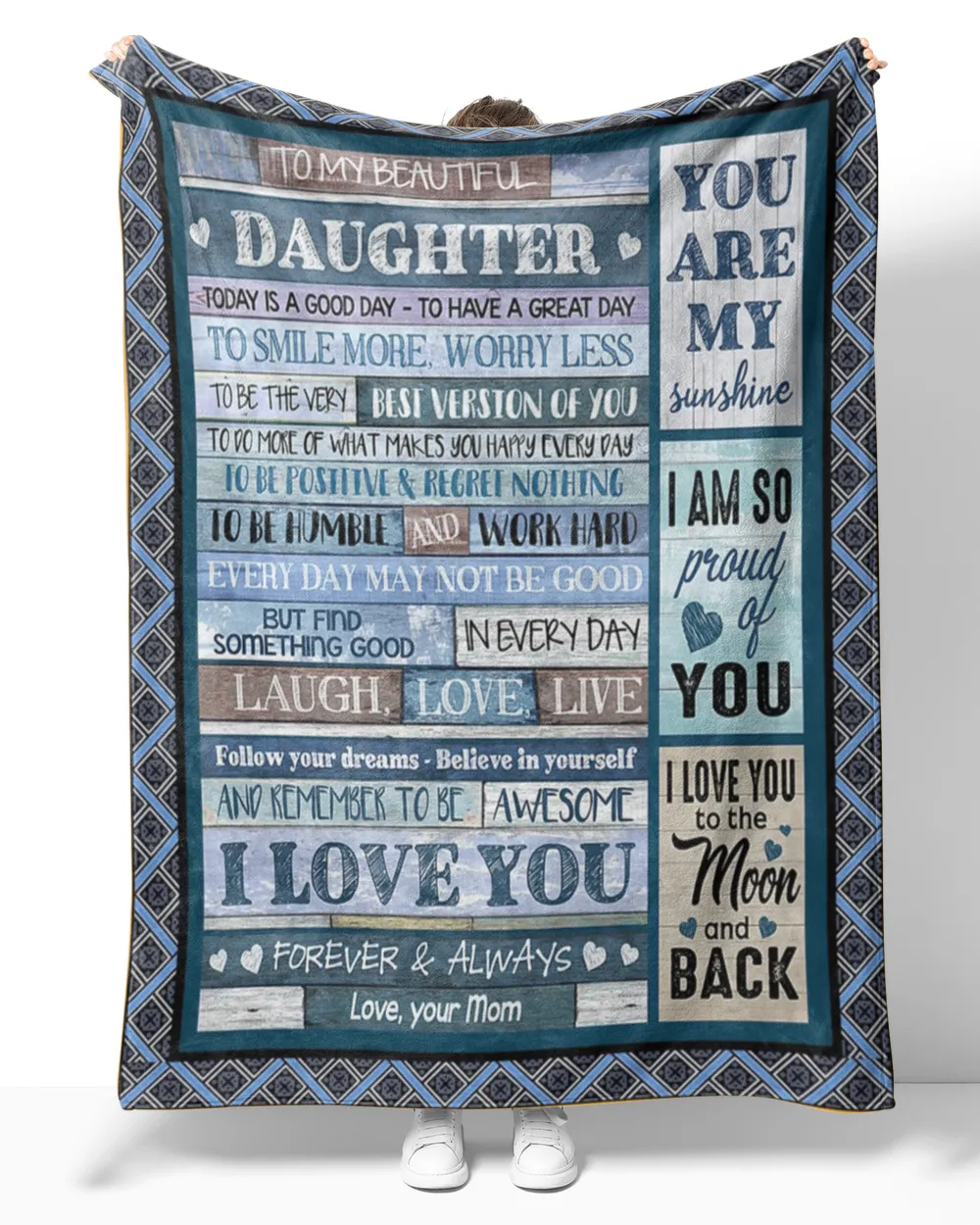 To My Daughter Never Feel That You Are Alone Blanket