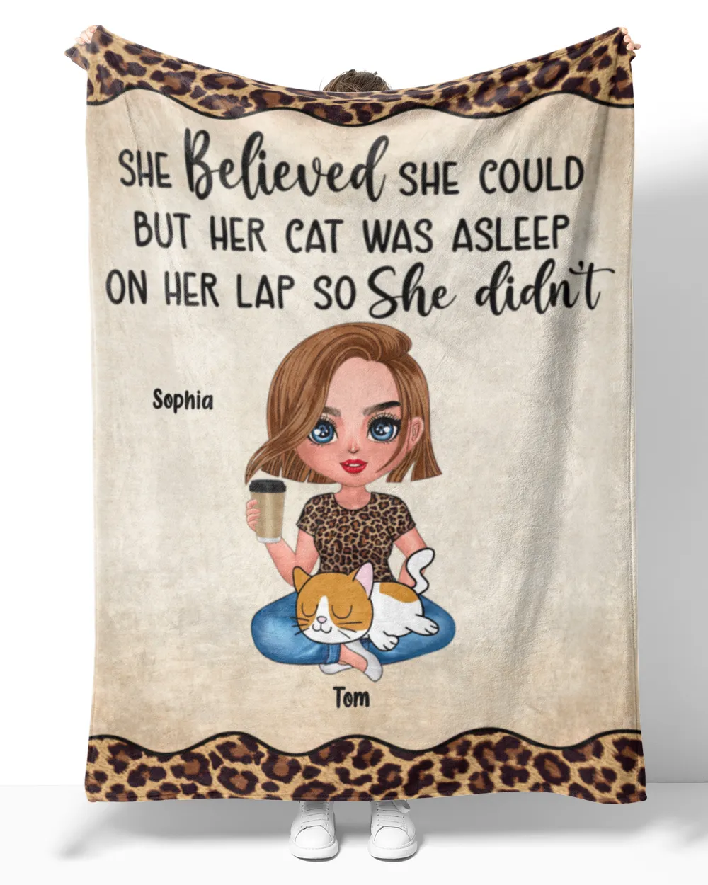 Custom Personalized Cat Mom Single Layer Gift Idea For Cat QTCAT0802DBLKA1