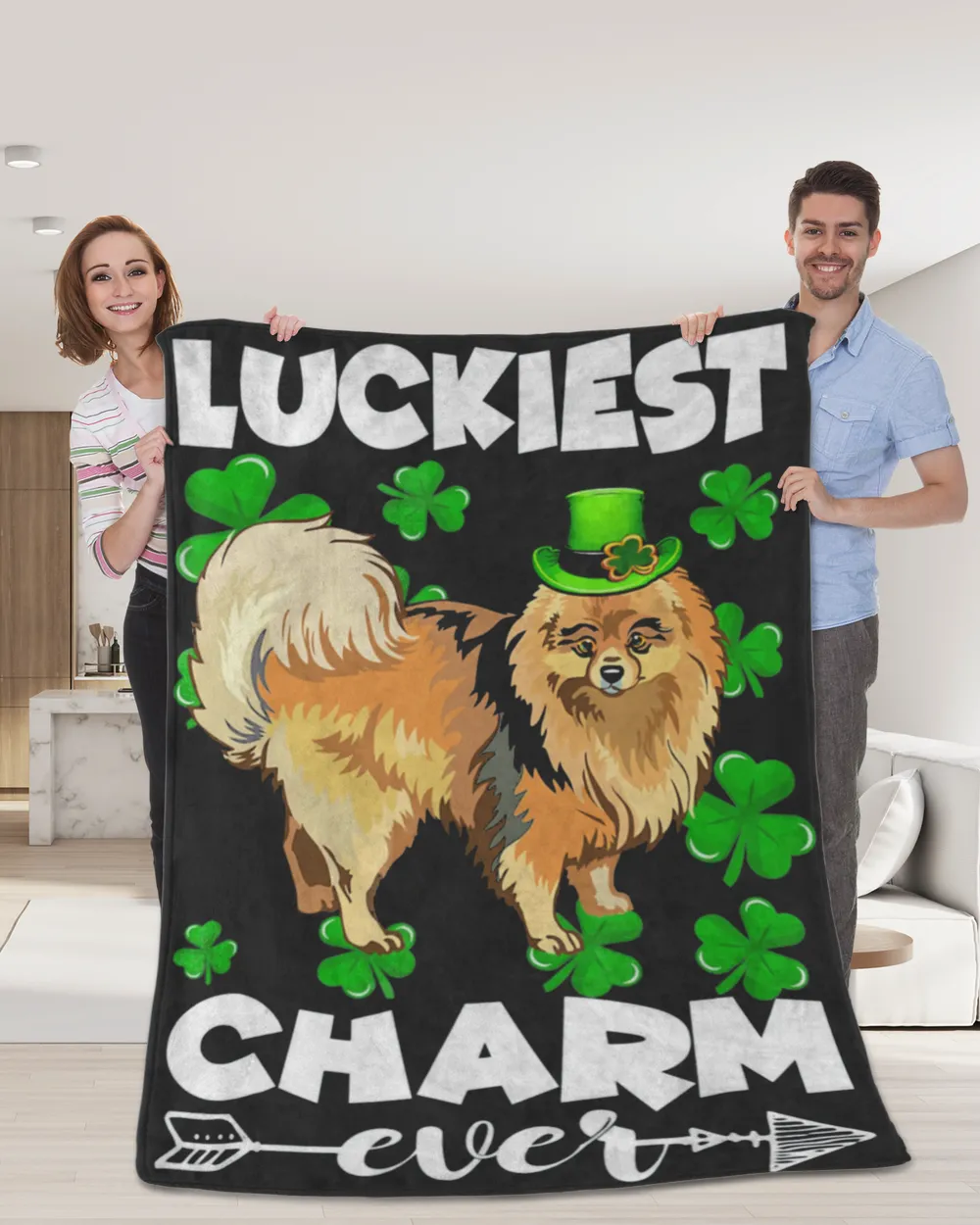 Pomeranian Luckiest Charm Ever St Patricks Day Gift Shirt