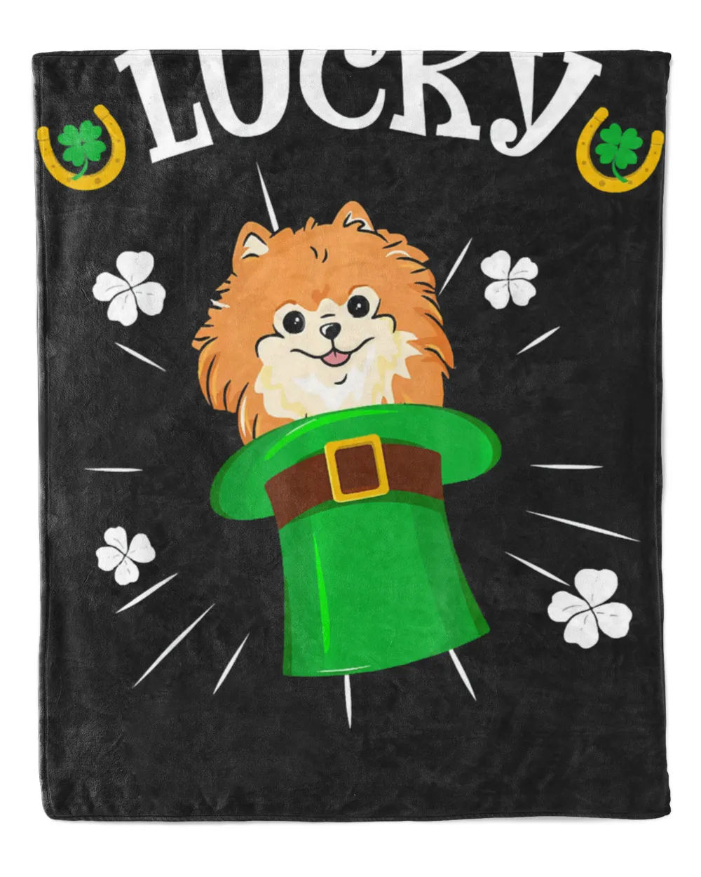 Pomeranian Lover St Patricks Hat Green Shamrock Leaf T-Shirt