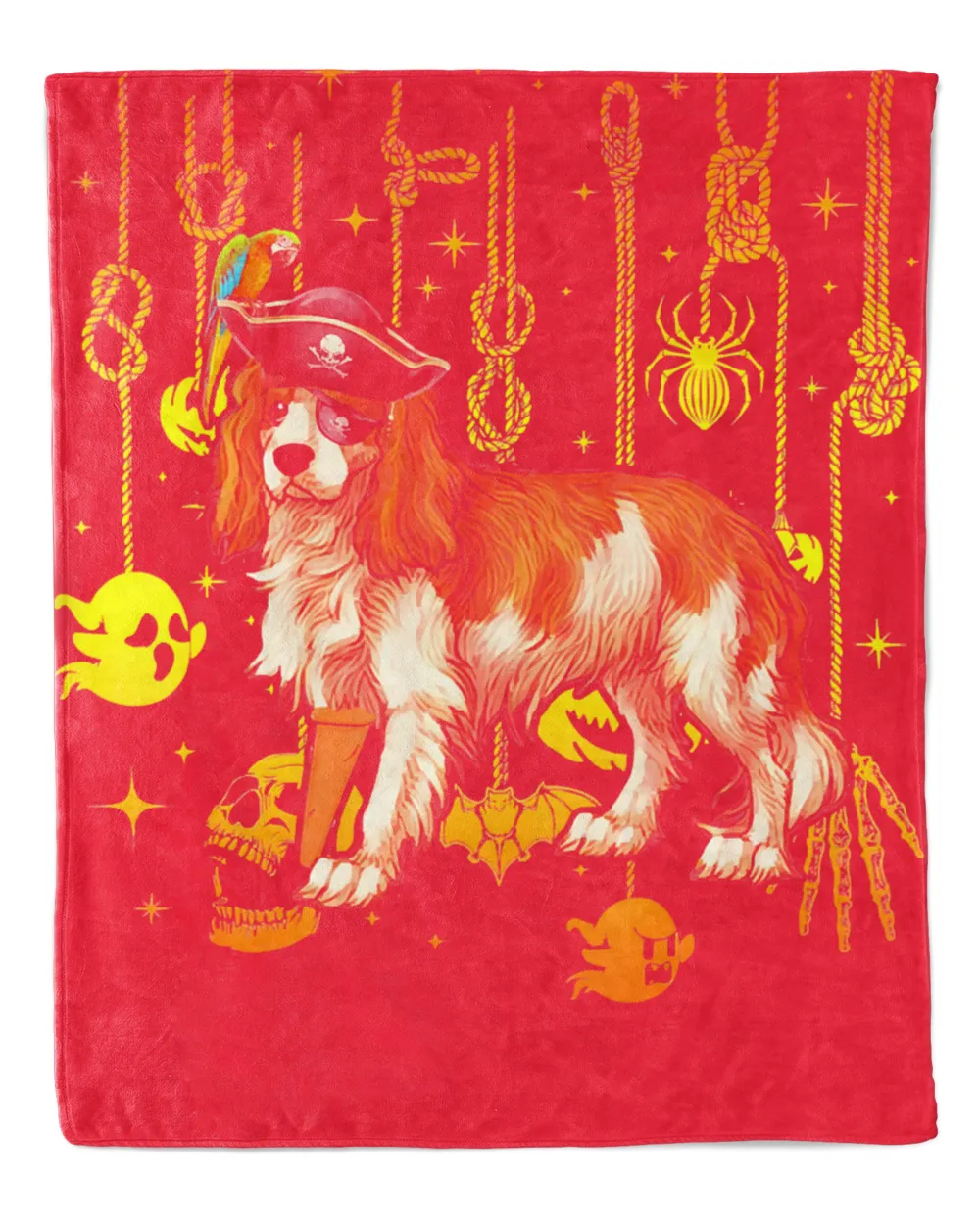 Cavalier King Charles Spaniel Pirate Halloween Dog T Shirt