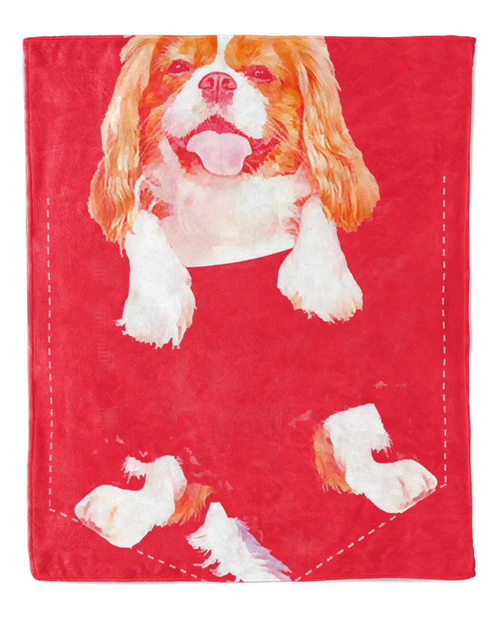 Cavalier King Charles Spaniel Pocket Mid T Shirt 1