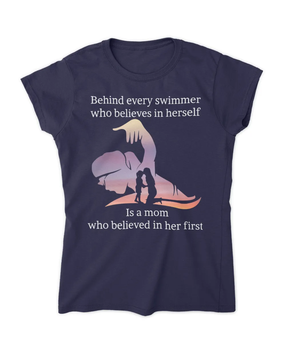 Behind every swimmer who believes herself Women's Standard T-Shirt navy s