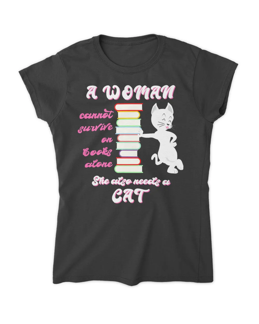 Books A woman not only likes to read She also likes cats librarian readers