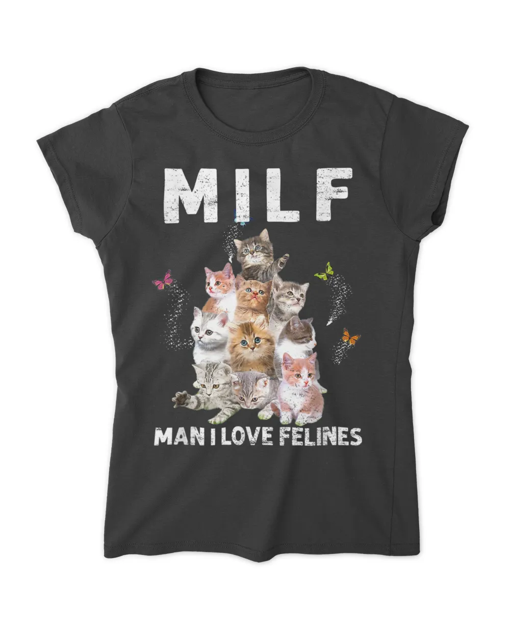 MILF Man I love Felines Funny Cats T-Shirt_design